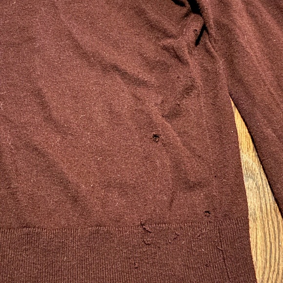 Ann Taylor Dark Brown Button Down Shirt - Picture 3 of 5